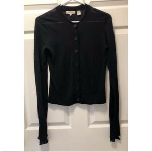 Inhabit crew neck sheer cardigan black Size Small